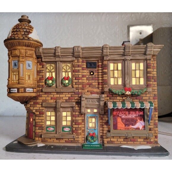 Department 56 Other - Department 56 Main Street Memories State Farm 75 Anniversary Village House